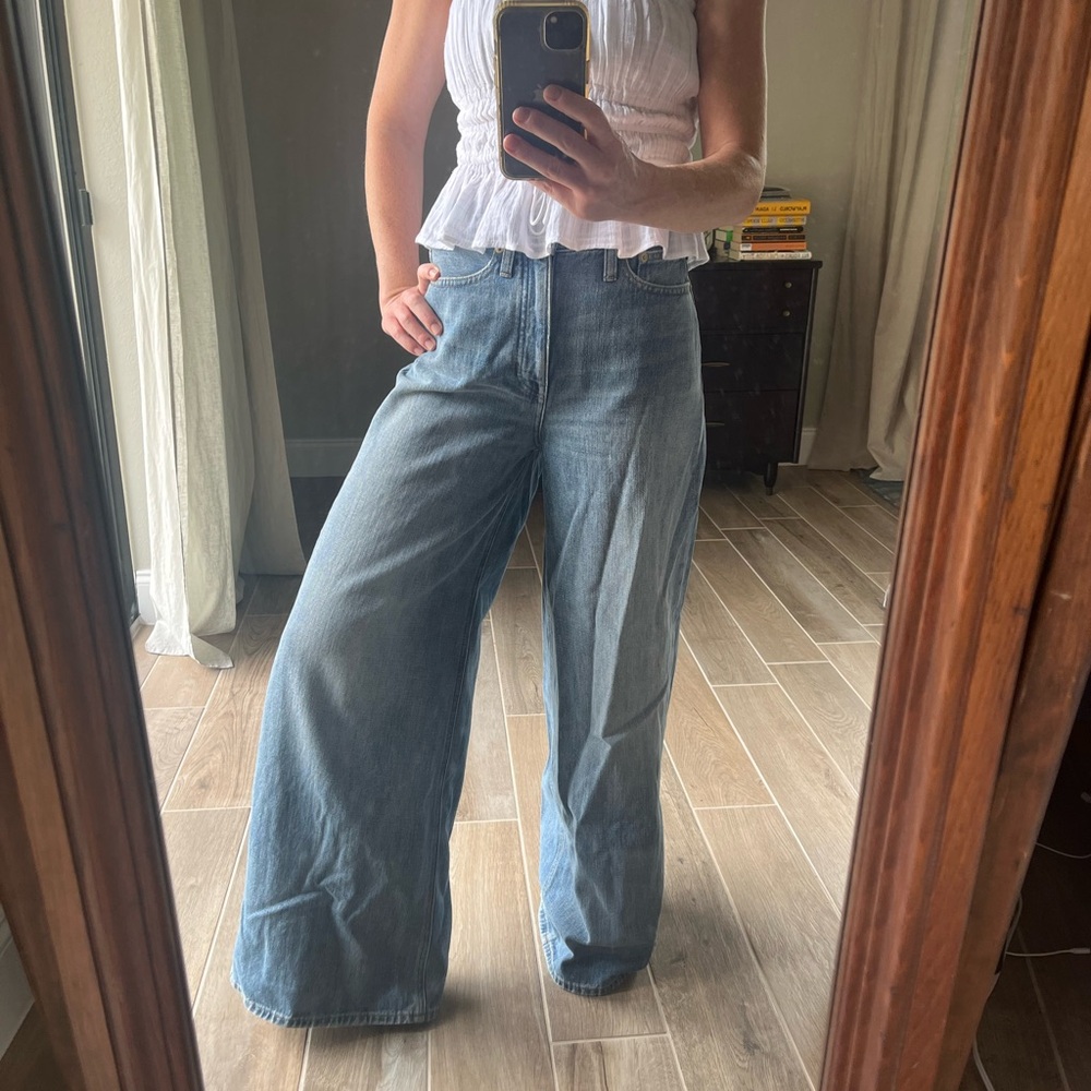 J. Crew NWOT high waist ultra wide jeans! Sold out!